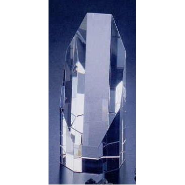 Crystal Octagon Tower Award (6"x2 1/2"x2 1/2")