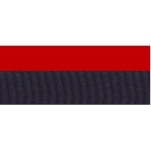 "V" Neck Ribbon - Black/Red - Snap Clip - 1-1/2" Wide x 32" Long