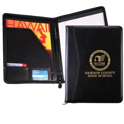 Deluxe Padfolio Folder Plus w/Zipper Closure