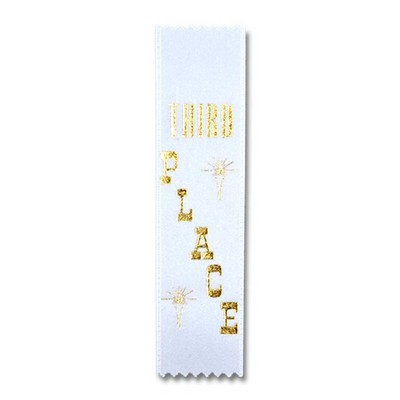 2"x8" 3rd Place Stock Lapel Award Ribbon