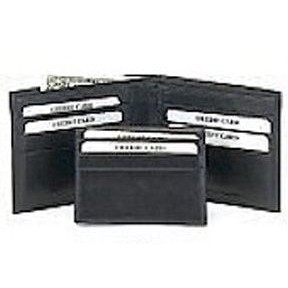 Cow Calf Leather Wallet w/Removable Card Case Flap