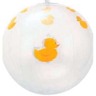 16" Transparent Color Beach Ball w/ Duck Shape Insert©