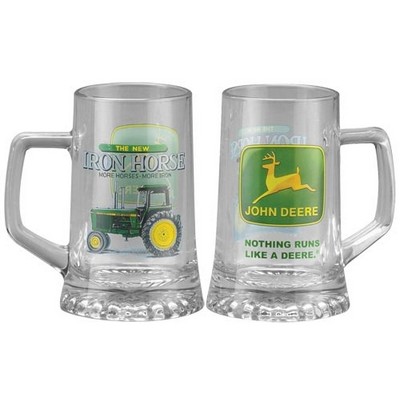 John Deere Logo Iron Horse Glass Mug