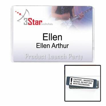 Preferred Vinyl Name Tag Holder w/ Magnet (3 1/2"x2 1/4")