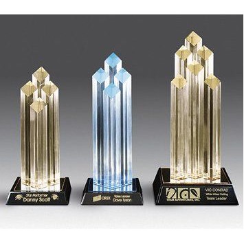 X-Small Diamond Towers Award (4.5"x9")