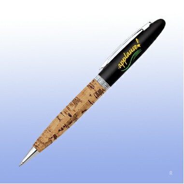 Matte Black Cork Ballpoint Pen (Screened)