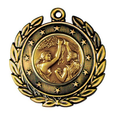 Stock Star Wreath 2" Medal- Victory Female