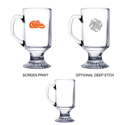 10 Oz. Glass Irish Coffee Mug (Screen Printed)