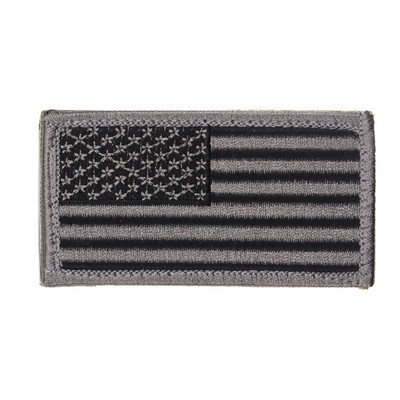 Foliage Green U.S. American Flag Patch w/Hook Back