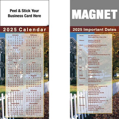 Peel & Stick Full Color Calendar Magnet (3 1/2"x8 1/2")