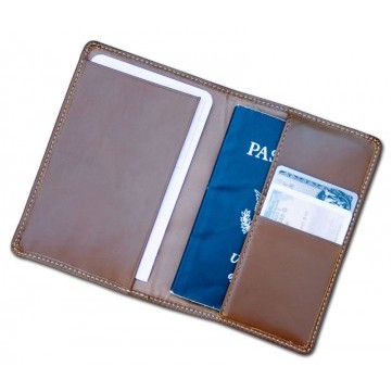 Classic Rustic Brown Leather Passport Holder