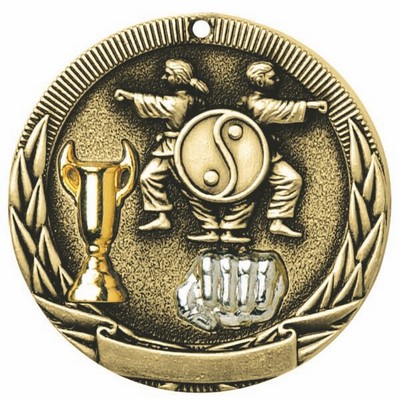 Karate, Tri-Colored Medal, 2"