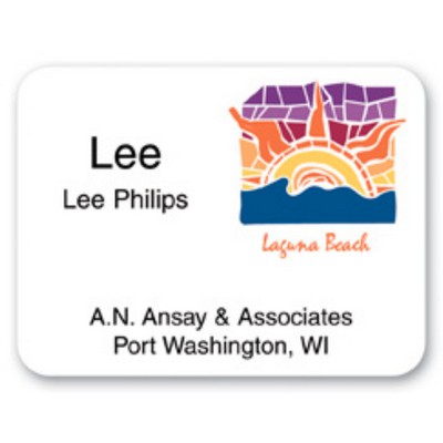 Name Badge W/Personalization (2.375"X3.125") Rectangle