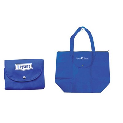 Foldable Zippered Recyclable Tote Bag