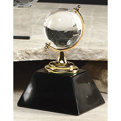 2 3/8" Optical Crystal World Globe Award