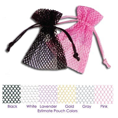 Drawstring Fishnet Pouches 3" X 4" (Blank Only)