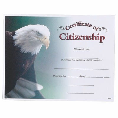 Citizenship Award Certificate