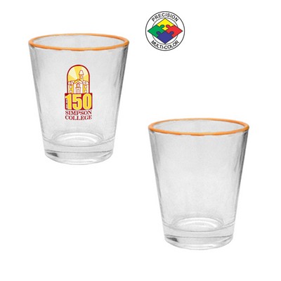 1.5 Oz. Glass Shot with Yellow Halo