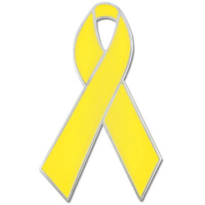 Yellow Awareness Ribbon Lapel Pin