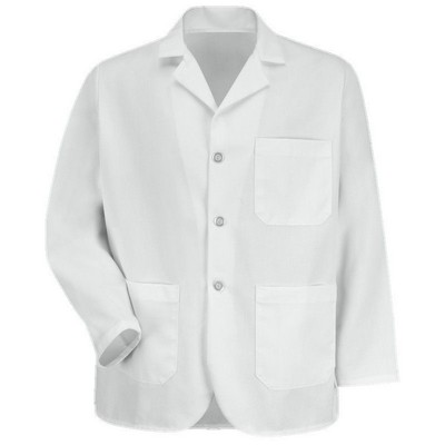 Red Kap™ Men's Notch Collar Lapel Counter Coat - White