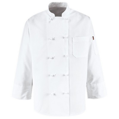 Red Kap™ Chef Designs Ten Knot Button Chef Coat - White