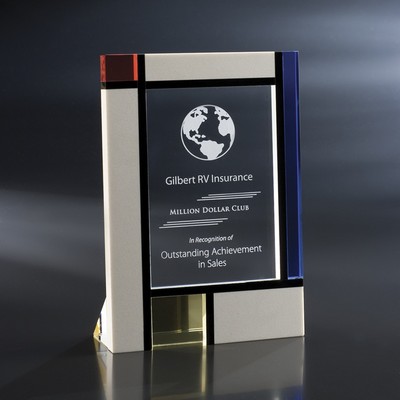 8 1/2" Mondrian Crystal & Stone Award