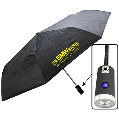 42" Auto Open & Close Umbrella with Built-In Flashlight