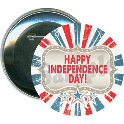 Independence - Happy Independence Day, Stars - 3 Inch Round Button