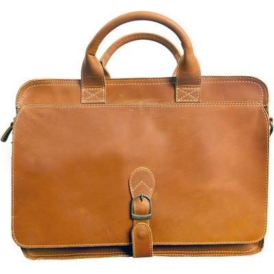 Texas Canyon Leather Briefcase