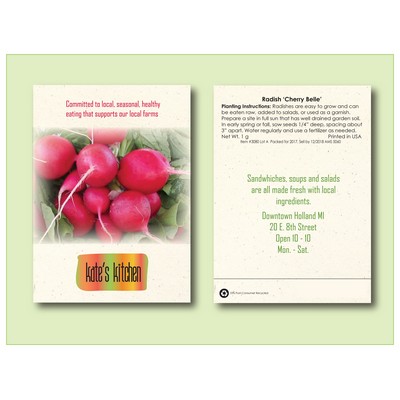 Radish 'Cherry Belle' Seed Packet (3.25" x 4.5")