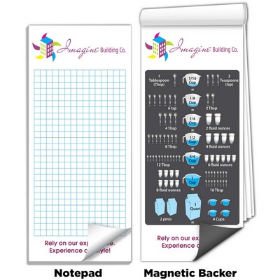 Full-Color Magnetic Notepads - Kitchen Measurements (3 1/2" x 8")