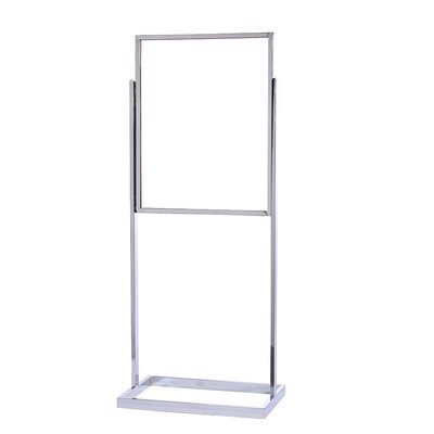 Single Frame Poster Stand W/ Polished Chrome Finish - 22"x28"