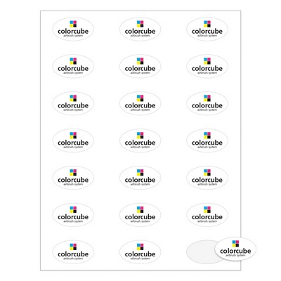 Quick & Colorful Sheeted Labels | Oval | 1" x 1 3/4"