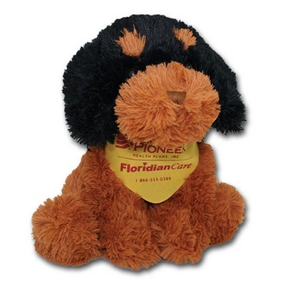 Floppy Floppers 9" Sitting Brown/ Black Dog