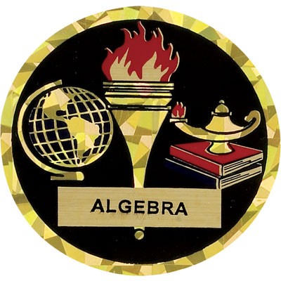 2" Algebra Mylar Medallion Insert Disc