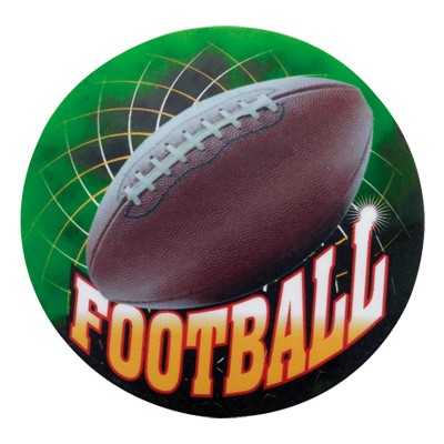 2" Football Mylar Insert Disc