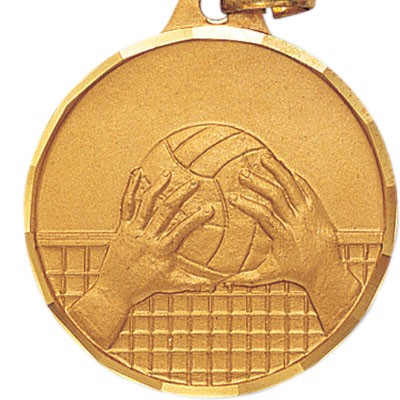 E Series Die Struck Medal w/Volleyball Net & Hands