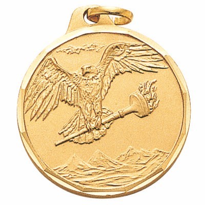 E Series Die Struck Eagle Medal w/Torch