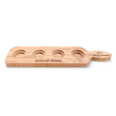 Solid Oak Flight Paddle w/Four Two-Tiered Routs