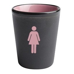 1.5 Oz. Hilo Shot Glass (Matte Black/Pink)