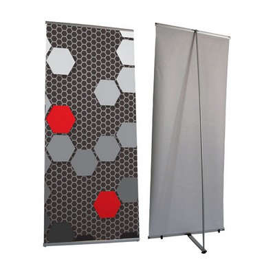 31.5in L Banner Stand - Single Sided w/ 31.5in x 79in Graphic