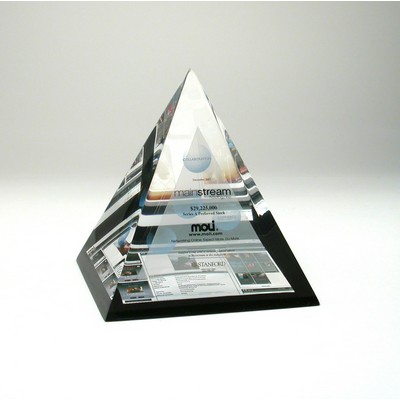 4 Sided Pyramid Lucite® Embedment Award (4" x 4" x 4" x 4 3/4")