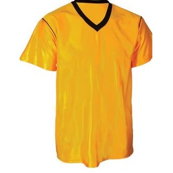 Youth Cooling Interlock Soccer Jersey Shirt w/ Contrasting Piping Around Arm