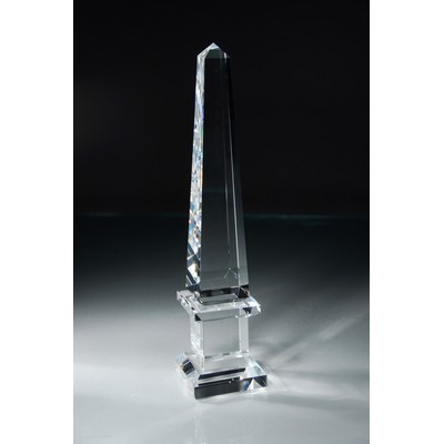 Noblesse Crystal Obelisk Tower Award - 13'' H