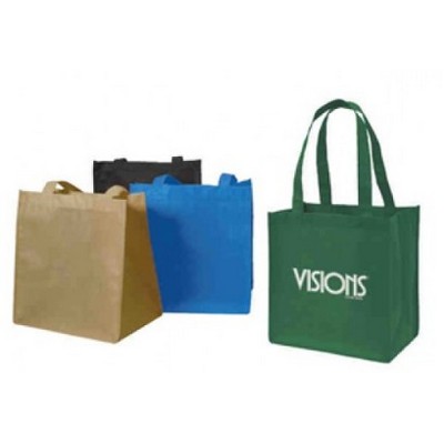 Non-Woven 80 Grams Eco Friendly Grocery Shopping Tote Bag (12-1/2"x13-1/2"x8 1/2")