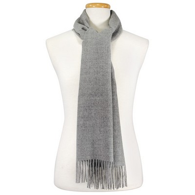 Light Grey Alpaca Scarf - 11" x 70"