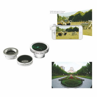 3-in-1 Wide angle/Marco/Fish eye lens w/clip for mobile