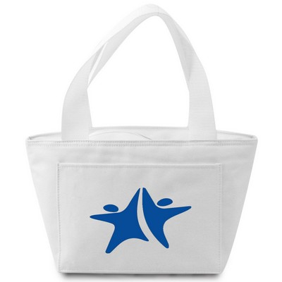 Sporty Cooler Tote--White (1-Color Imprint)