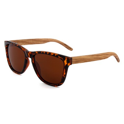 Zebra Wood Sunglasses - Tortoiseshell Frames