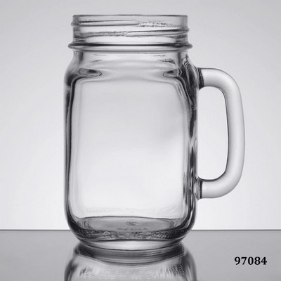 16-1/2 Oz. Drinking Jar with Handle, 5-1/4"H